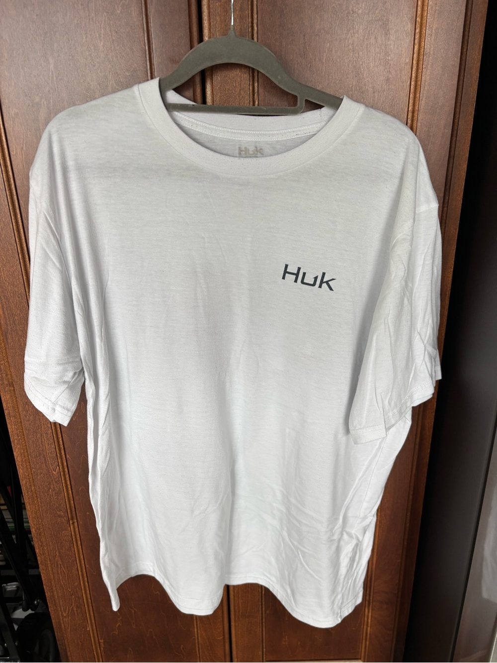 Huk White Short Sleeve Logo Tee